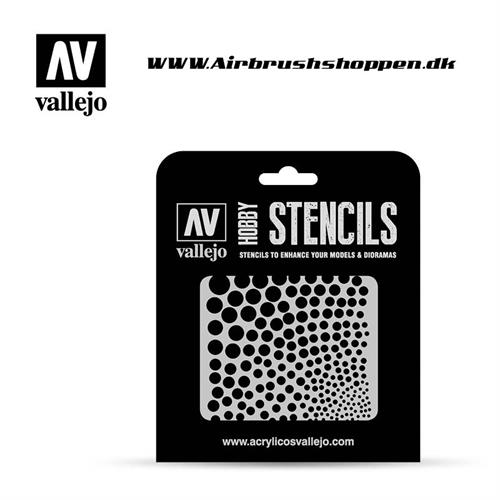 ST-SF002 Circle Textures, Vallejo skabelon